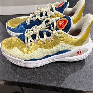 Under Armour Gold and Blue Men's Athletic Shoes